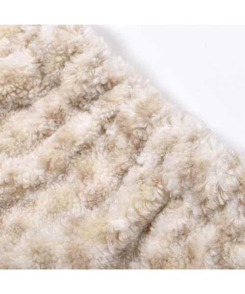 SLAP SLIP(スラップスリップ)の「SLAPSLIP/もこもこボア無地ヒョウ柄台形スカート(90~130cm)(デニムスカート・キッズ・グレー/ホワイト系その他・90/100/110/120/130)」の5枚目の写真