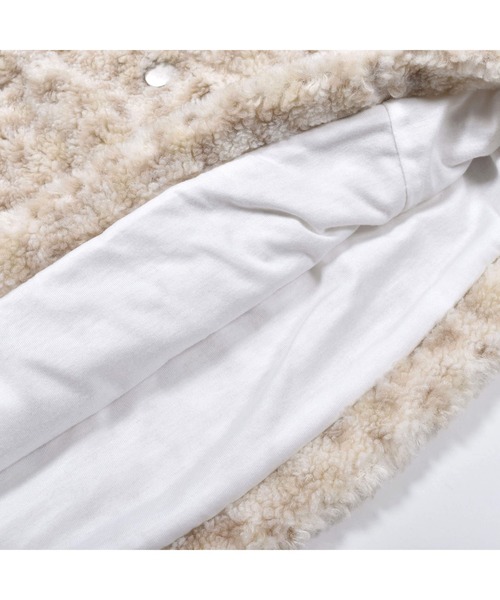 SLAP SLIP(スラップスリップ)の「SLAPSLIP/もこもこボア無地ヒョウ柄台形スカート(90~130cm)(デニムスカート・キッズ・グレー/ホワイト系その他・90/100/110/120/130)」の6枚目の写真