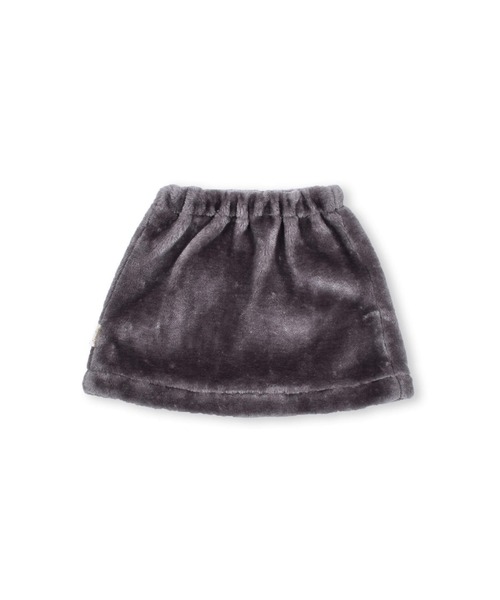 SLAP SLIP(スラップスリップ)の「SLAPSLIP/もこもこボア無地ヒョウ柄台形スカート(90~130cm)(デニムスカート・キッズ・グレー/ホワイト系その他・90/100/110/120/130)」の8枚目の写真