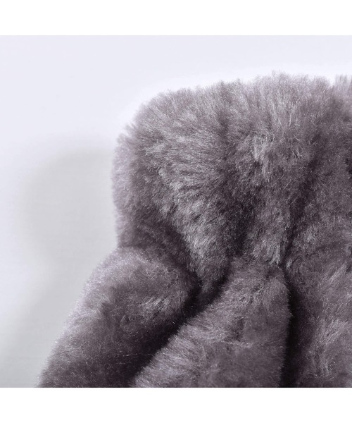 SLAP SLIP(スラップスリップ)の「SLAPSLIP/もこもこボア無地ヒョウ柄台形スカート(90~130cm)(デニムスカート・キッズ・グレー/ホワイト系その他・90/100/110/120/130)」の9枚目の写真