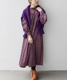 SHIPS any:〈ウォッシャブル〉プチ リーフ&フラワープリント 2WAY ワンピース