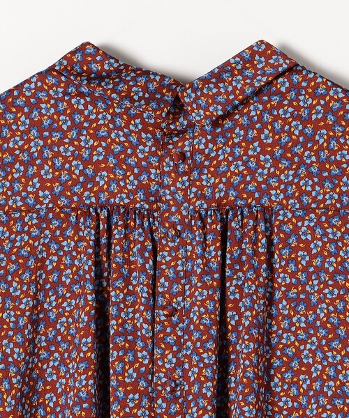 セール】SHIPS any:〈ウォッシャブル〉プチ リーフ＆フラワープリント