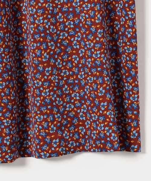 セール】SHIPS any:〈ウォッシャブル〉プチ リーフ＆フラワープリント