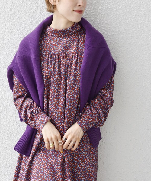 セール】SHIPS any:〈ウォッシャブル〉プチ リーフ＆フラワープリント