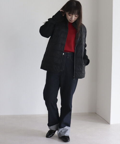 TAION(タイオン)の「【TAION/タイオン】ハイネックニットダウンカーディガン TAION-102WZSN(ニット/セーター・レディース・ブラック/チャコールグレー/ベージュ・FREE)」の13枚目の写真
