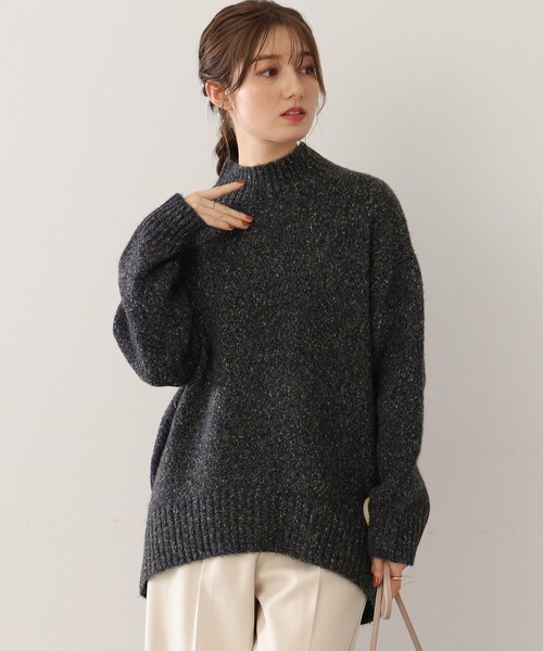 DRESKIP(ドレスキップ)の「◆【ふわふわで魅せる】ミックスカラー ハイネックニット(ニット/セーター・レディース・パープル系/グレー系その他/ライトベージュ/オレンジ/グリーン系/ピンク系・02/03)」の1枚目の写真