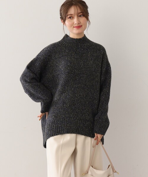 DRESKIP(ドレスキップ)の「◆【ふわふわで魅せる】ミックスカラー ハイネックニット(ニット/セーター・レディース・パープル系/グレー系その他/ライトベージュ/オレンジ/グリーン系/ピンク系・02/03)」の14枚目の写真