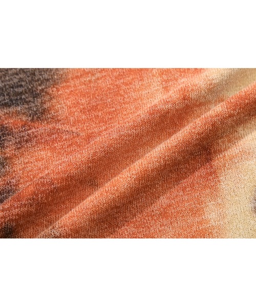 TARGETTO(ターゲット)の「【TARGETTO 】タイダイニットティーシャツ / TIE DYE KNIT TEE SHIRT(Tシャツ/カットソー・レディース・オレンジ/マルチ・FREE)」の14枚目の写真