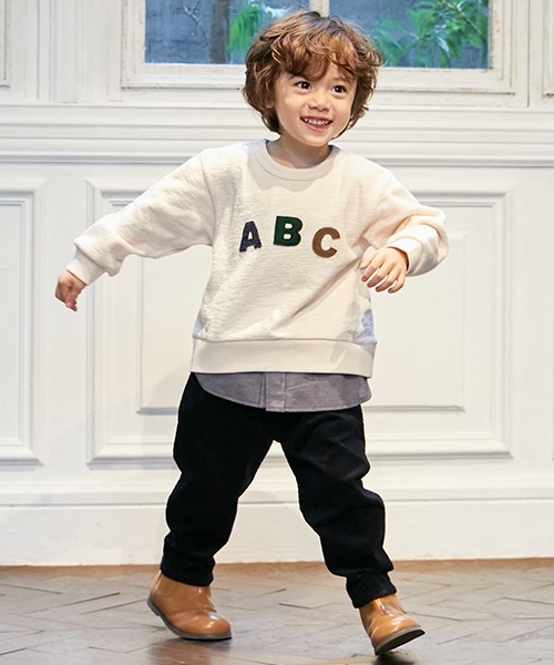 petit main(プティマイン)の「ABCアップリケトレーナー(スウェット・キッズ・アイボリー/ネイビー・110cm/120cm/140cm/100cm/130cm/80cm/150cm/90cm)」の13枚目の写真