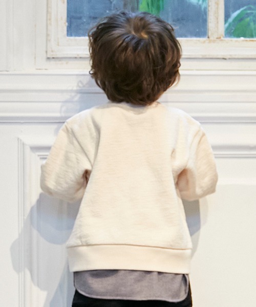 petit main(プティマイン)の「ABCアップリケトレーナー(スウェット・キッズ・アイボリー/ネイビー・110cm/120cm/140cm/100cm/130cm/80cm/150cm/90cm)」の14枚目の写真