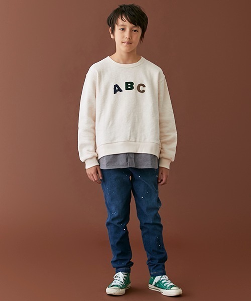 petit main(プティマイン)の「ABCアップリケトレーナー(スウェット・キッズ・アイボリー/ネイビー・110cm/120cm/140cm/100cm/130cm/80cm/150cm/90cm)」の19枚目の写真