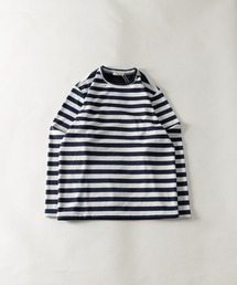 BARCEDOS（バルセドス）の「裏ベロア ボーダー柄 クルーネック ロングTシャツ（Tシャツ/カットソー・メンズ）」