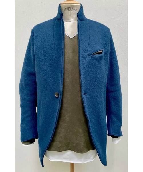 FranCisT_MOR.K.S.(フランシストモークス)の「FranCisT_MOR.K.S./フランシスト モークス/SHAGGY NEEDELE UNCON JACKET(テーラードジャケット・メンズ・ブラック/ブルー・3)」の2枚目の写真