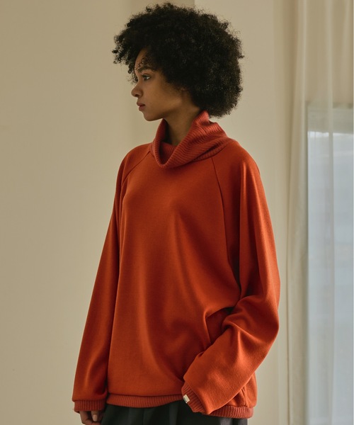 COLIN(コリン)の「COLIN:Benjamin VOLUME NECK RAGLAN KNIT / Benjamin ボリュームネック ラグラン ニットソー(ニット/セーター・メンズ・ブラック/オレンジ/グリーン・M/L)」の3枚目の写真