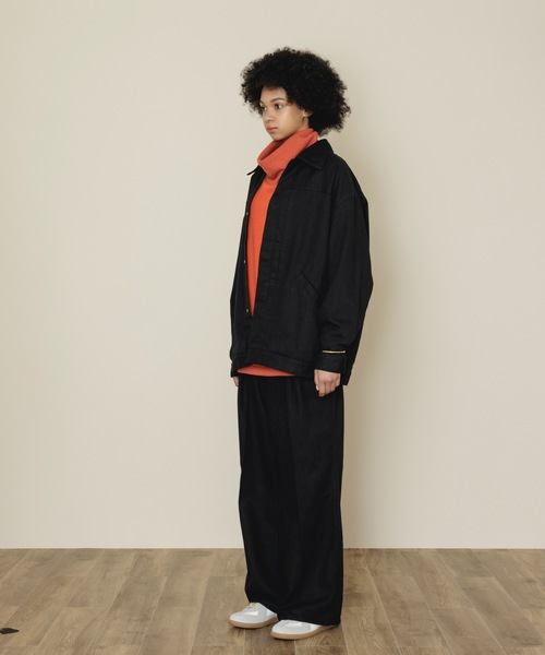 COLIN(コリン)の「COLIN:Benjamin VOLUME NECK RAGLAN KNIT / Benjamin ボリュームネック ラグラン ニットソー(ニット/セーター・メンズ・ブラック/オレンジ/グリーン・M/L)」の9枚目の写真
