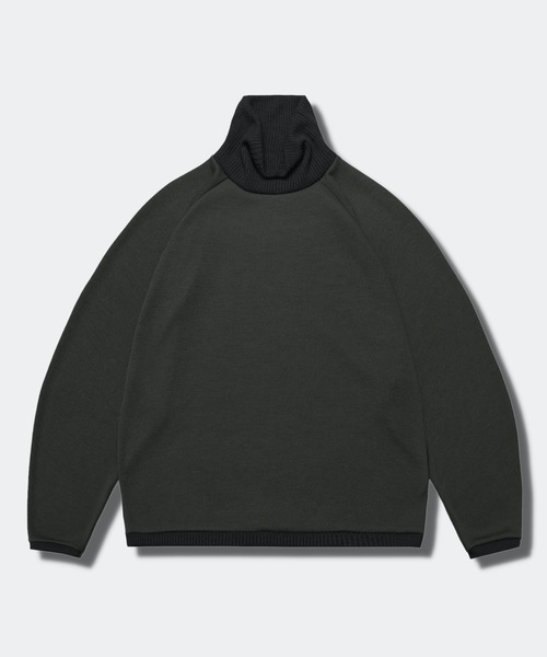 COLIN(コリン)の「COLIN:Benjamin VOLUME NECK RAGLAN KNIT / Benjamin ボリュームネック ラグラン ニットソー(ニット/セーター・メンズ・ブラック/オレンジ/グリーン・M/L)」の4枚目の写真