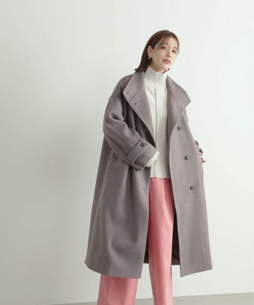 N.(N. Natural Beauty Basic)(エヌエヌナチュラルビューティーベーシック)の「【S Size Line】◆テックメルトンスタンドネックロングコート(その他アウター・レディース・ブラック/オフホワイト/グレー・SMALL/MEDIUM)」の13枚目の写真