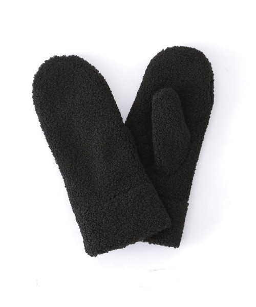 osharewalker（オシャレウォーカー）の「『ボアミトングローブ』（手袋・レディース・ベージュ/ブラック・FREE）」の14枚目の写真