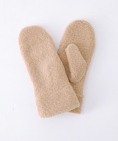 osharewalker（オシャレウォーカー）の「『ボアミトングローブ』（手袋・レディース・ベージュ/ブラック・FREE）」の15枚目の写真