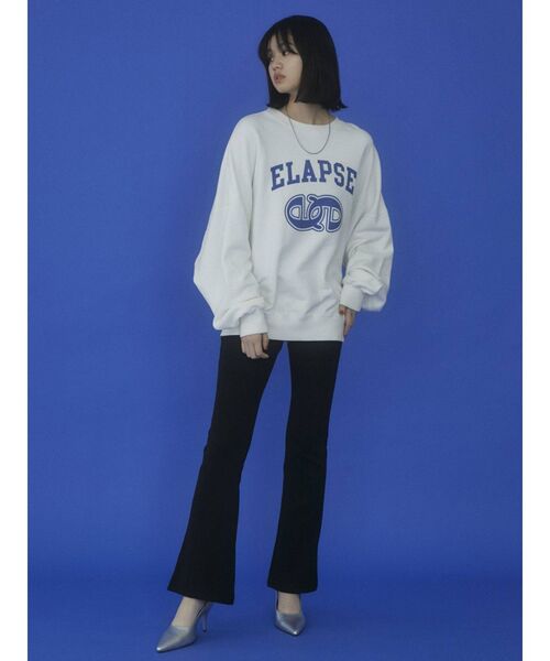 EMODA(エモダ)の「マークロゴオーバートップ(Tシャツ/カットソー・レディース・ピンク/ホワイト/ブラック/ブルー/グレー・FREE)」の7枚目の写真