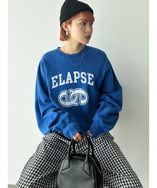 EMODA(エモダ)の「マークロゴオーバートップ(Tシャツ/カットソー・レディース・ピンク/ホワイト/ブラック/ブルー/グレー・FREE)」の14枚目の写真