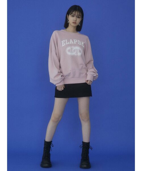 EMODA(エモダ)の「マークロゴオーバートップ(Tシャツ/カットソー・レディース・ピンク/ホワイト/ブラック/ブルー/グレー・FREE)」の17枚目の写真