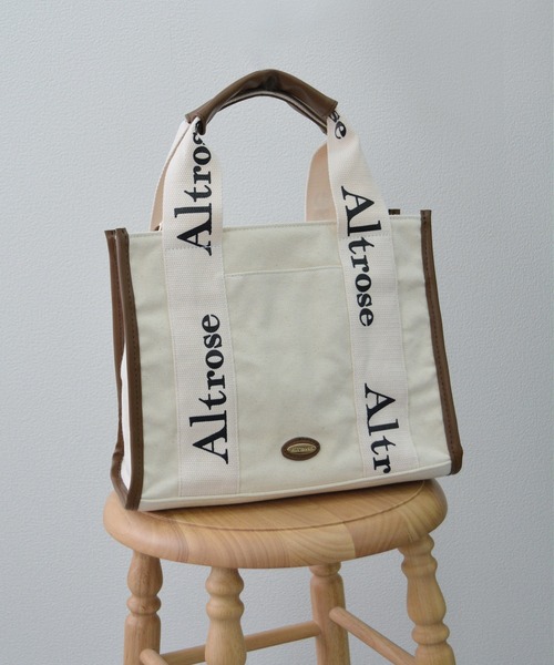 ALTROSE（アルトローズ）の「ロゴテープ パイピング キャンバス 2WAY トートバッグ  リリー（トートバッグ・レディース・ブラック/ブルー/ベージュ/ブラウン・FREE）」の2枚目の写真