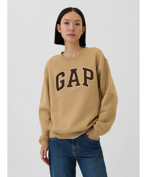 GAP（ギャップ）の「GAPロゴフリース スウェット・トレーナー（スウェット・レディース・ライトブルー/マルチ/イエロー/ブルー/パープル/その他/ネイビー/ホワイト×ブラック/ブルー系その他/ブルー系その他2/イエロー系その他2/ピンク/ベージュ/ホワイト/レオパード/パープル系その他/グリーン/レッド/ブラウン/ブラック・XL/XXS/M/L/XS/S）」の5枚目の写真
