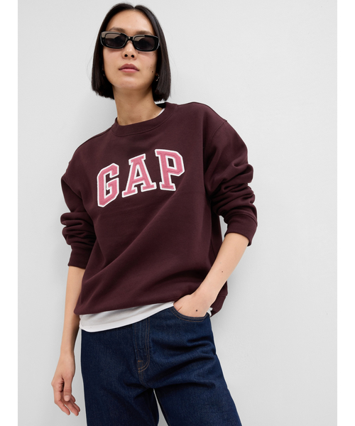 GAP（ギャップ）の「GAPロゴフリース スウェット・トレーナー（スウェット・レディース・ライトブルー/マルチ/イエロー/ブルー/パープル/その他/ネイビー/ホワイト×ブラック/ブルー系その他/ブルー系その他2/イエロー系その他2/ピンク/ベージュ/ホワイト/レオパード/パープル系その他/グリーン/レッド/ブラウン/ブラック・XL/XXS/M/L/XS/S）」の12枚目の写真