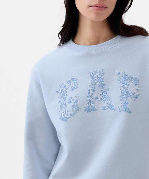 GAP（ギャップ）の「GAPロゴフリース スウェット・トレーナー（スウェット・レディース・ライトブルー/マルチ/イエロー/ブルー/パープル/その他/ネイビー/ホワイト×ブラック/ブルー系その他/ブルー系その他2/イエロー系その他2/ピンク/ベージュ/ホワイト/レオパード/パープル系その他/グリーン/レッド/ブラウン/ブラック・XL/XXS/M/L/XS/S）」の10枚目の写真