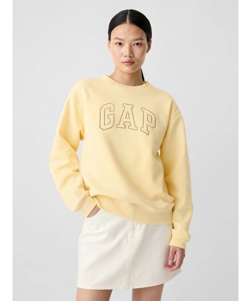 GAP（ギャップ）の「GAPロゴフリース スウェット・トレーナー（スウェット・レディース・ライトブルー/マルチ/イエロー/ブルー/パープル/その他/ネイビー/ホワイト×ブラック/ブルー系その他/ブルー系その他2/イエロー系その他2/ピンク/ベージュ/ホワイト/レオパード/パープル系その他/グリーン/レッド/ブラウン/ブラック・XL/XXS/M/L/XS/S）」の15枚目の写真
