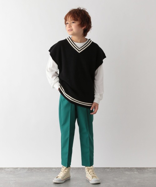 GLOBAL WORK（グローバルワーク）の「ラインニットベストセットプルオーバー/124975（その他トップス・キッズ・ブラック/グレー系その他2・150cm/110cm/130cm/140cm/160cm/100cm/120cm）」の3枚目の写真