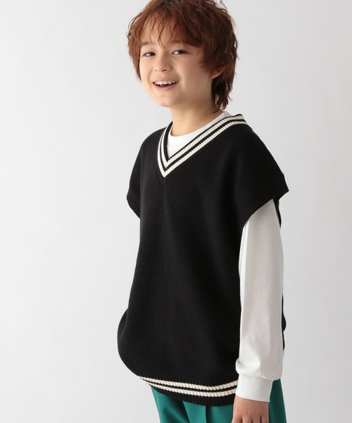 GLOBAL WORK（グローバルワーク）の「ラインニットベストセットプルオーバー/124975（その他トップス・キッズ・ブラック/グレー系その他2・150cm/110cm/130cm/140cm/160cm/100cm/120cm）」の7枚目の写真