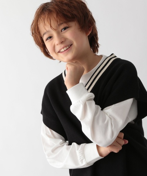 GLOBAL WORK（グローバルワーク）の「ラインニットベストセットプルオーバー/124975（その他トップス・キッズ・ブラック/グレー系その他2・150cm/110cm/130cm/140cm/160cm/100cm/120cm）」の8枚目の写真