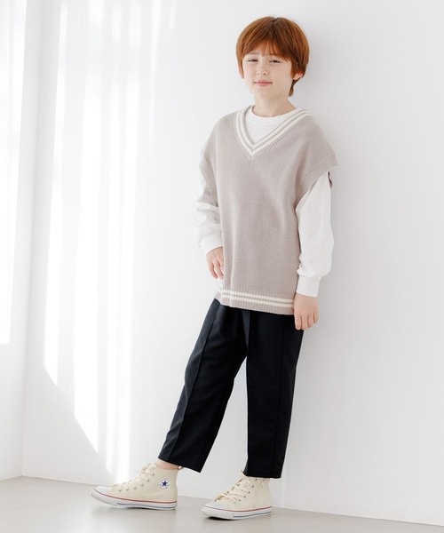 GLOBAL WORK（グローバルワーク）の「ラインニットベストセットプルオーバー/124975（その他トップス・キッズ・ブラック/グレー系その他2・150cm/110cm/130cm/140cm/160cm/100cm/120cm）」の9枚目の写真