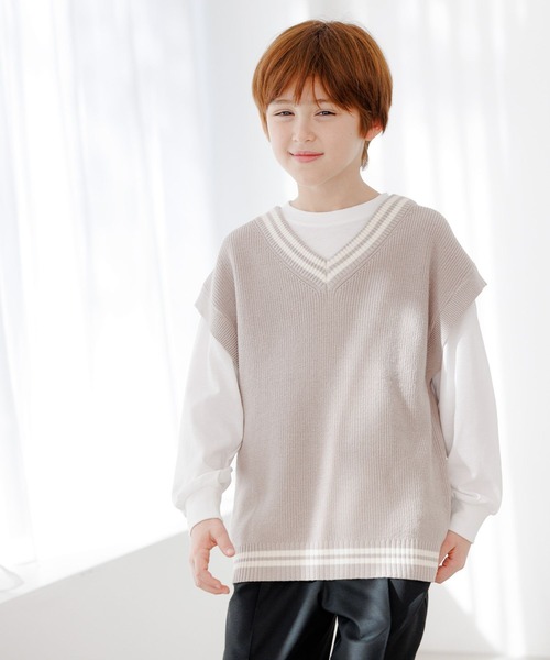 GLOBAL WORK（グローバルワーク）の「ラインニットベストセットプルオーバー/124975（その他トップス・キッズ・ブラック/グレー系その他2・150cm/110cm/130cm/140cm/160cm/100cm/120cm）」の13枚目の写真