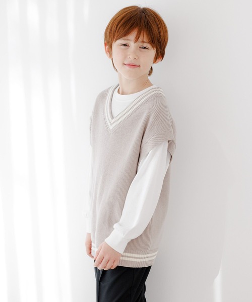 GLOBAL WORK（グローバルワーク）の「ラインニットベストセットプルオーバー/124975（その他トップス・キッズ・ブラック/グレー系その他2・150cm/110cm/130cm/140cm/160cm/100cm/120cm）」の14枚目の写真