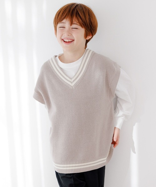 GLOBAL WORK（グローバルワーク）の「ラインニットベストセットプルオーバー/124975（その他トップス・キッズ・ブラック/グレー系その他2・150cm/110cm/130cm/140cm/160cm/100cm/120cm）」の15枚目の写真