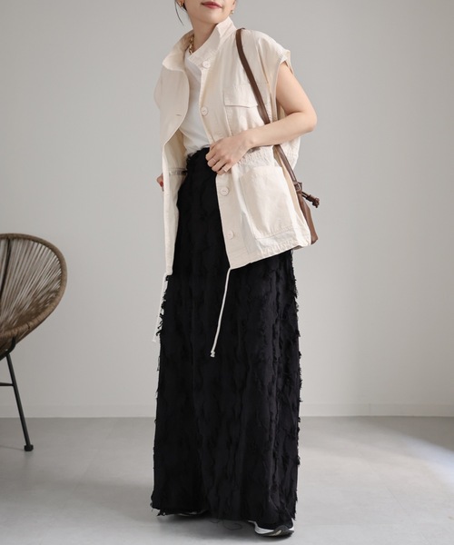 AD2002 00s archive フリルフリンジフレアスカート AD2002 00s archive フリルフリンジフレアスカート