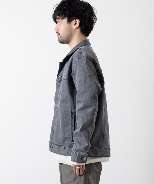 23SSアタッチメントスーピマコットンストレッチデニム3グレー41800円 23SSアタッチメントスーピマコットンストレッチデニム3グレー