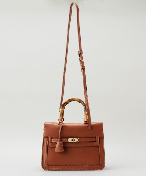 LE VERNIS(ル・ベルニ)の「LE VERNIS(ル・ベルニ)LOU BOSTON BAG(ショルダーバッグ・レディース・キャメル/ブラック・FREE)」の22枚目の写真