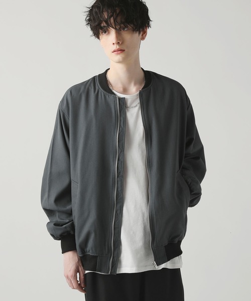 ASTRONOMY（アストロノミー）の「リブカラーMA-1ブルゾン（MA-1・メンズ・ブラック/ブルーグレー/チャコール・L/M）」の19枚目の写真