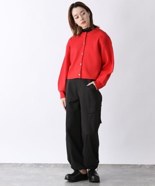 JEANASIS（ジーナシス）の「2WAYドルマンクルーカーディガン/190318（カーディガン/ボレロ・レディース・ホワイト/ブラック/オレンジ・FREE）」の6枚目の写真