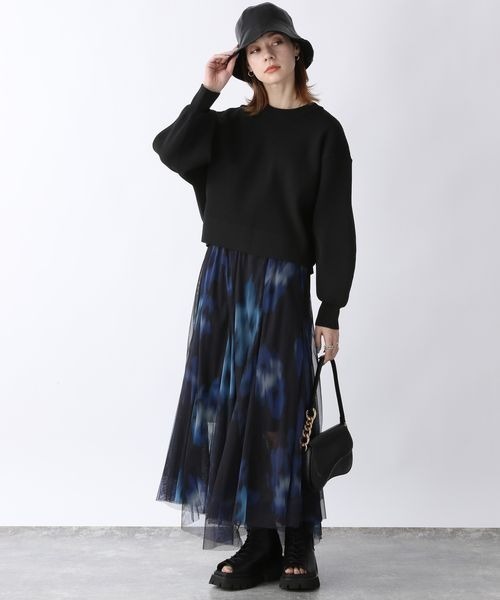 JEANASIS（ジーナシス）の「2WAYドルマンクルーカーディガン/190318（カーディガン/ボレロ・レディース・ホワイト/ブラック/オレンジ・FREE）」の4枚目の写真