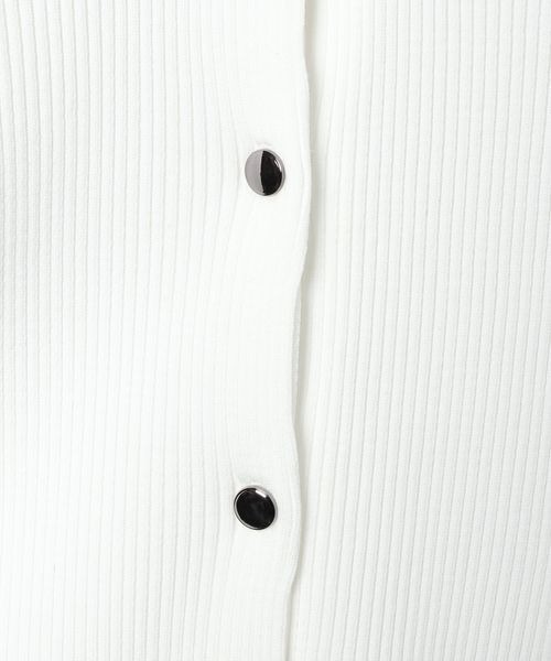 JEANASIS（ジーナシス）の「2WAYドルマンクルーカーディガン/190318（カーディガン/ボレロ・レディース・ホワイト/ブラック/オレンジ・FREE）」の5枚目の写真