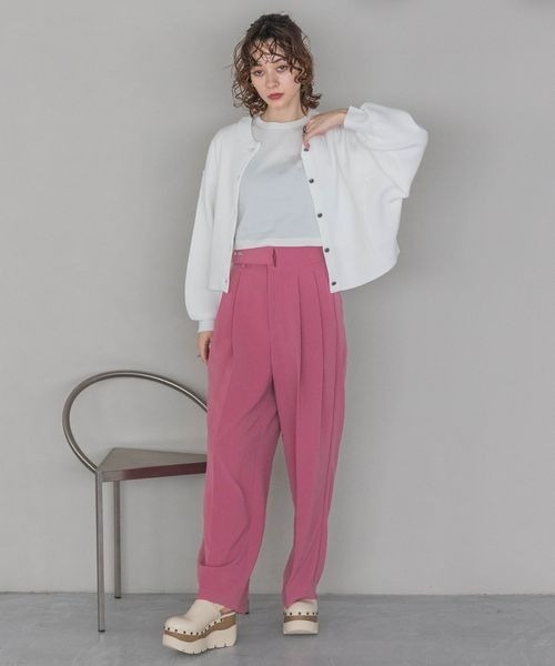 JEANASIS（ジーナシス）の「2WAYドルマンクルーカーディガン/190318（カーディガン/ボレロ・レディース・ホワイト/ブラック/オレンジ・FREE）」の18枚目の写真