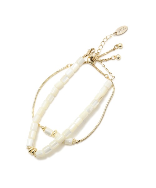 JILL by JILL STUART（ジルバイジルスチュアート）の「◇２連クリアストーンブレスレット（ブレスレット・レディース・ホワイト・FREE）」の6枚目の写真