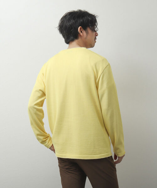 NOLLEY'S goodman(ノーリーズグッドマン)の「SIX FUNCTIONS 半袖Tシャツ付き プレーティング Vネックプルオーバーニット(ニット/セーター・メンズ・ロイヤルブルー/ベージュ/イエロー/グリーン/ネイビー/ベビーピンク・L/M/S)」の11枚目の写真