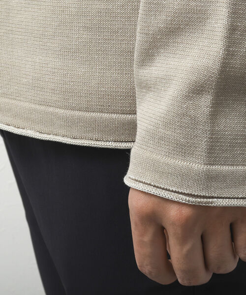 NOLLEY'S goodman(ノーリーズグッドマン)の「SIX FUNCTIONS 半袖Tシャツ付き プレーティング Vネックプルオーバーニット(ニット/セーター・メンズ・ロイヤルブルー/ベージュ/イエロー/グリーン/ネイビー/ベビーピンク・L/M/S)」の21枚目の写真