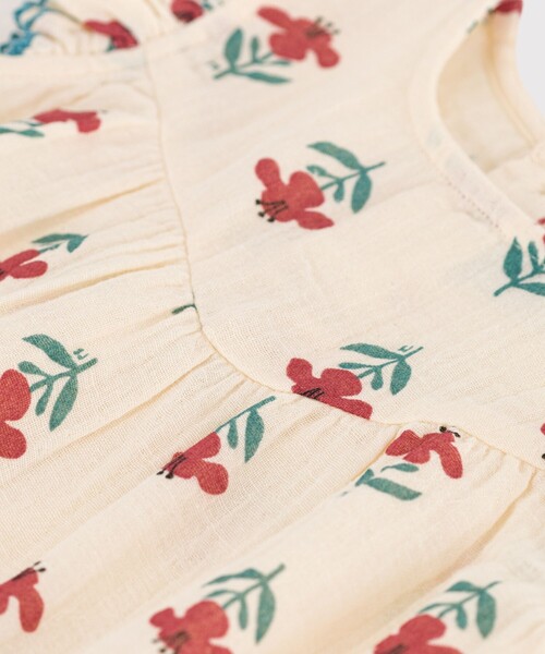 PETIT BATEAU(プチバトー)の「ダブルガーゼフリル袖ブラウス(シャツ/ブラウス・キッズ・ホワイト・18MONTH/12MONTH/24MONTH/36MONTH)」の9枚目の写真